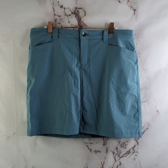 Eddie Bauer Skirt Womens 8 Blue Skort Travex Built In Shorts Spandex Nylon - Picture 5 of 11